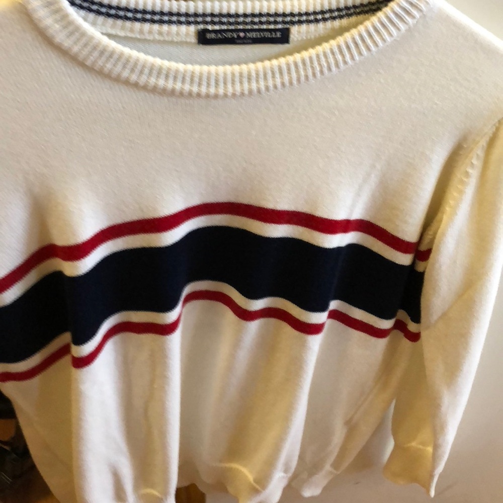 Blue and Red stripe Brandy Melville sweater